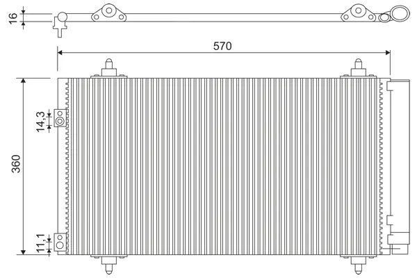 Condensator, climatizare VALEO 818171