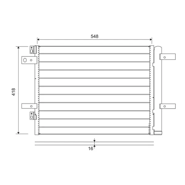 Condensator, climatizare VALEO 822564
