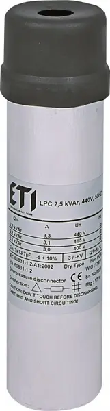 condensator lpc 2,5 kvar, 440v, 50hz 004656710