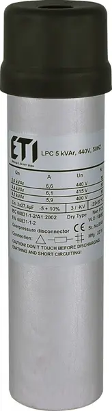 condensator lpc 5 kvar, 440v, 50hz 004656713