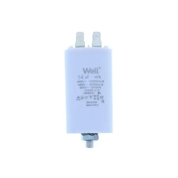 Condensator pornire motor 400V 14uF cu pin, Well