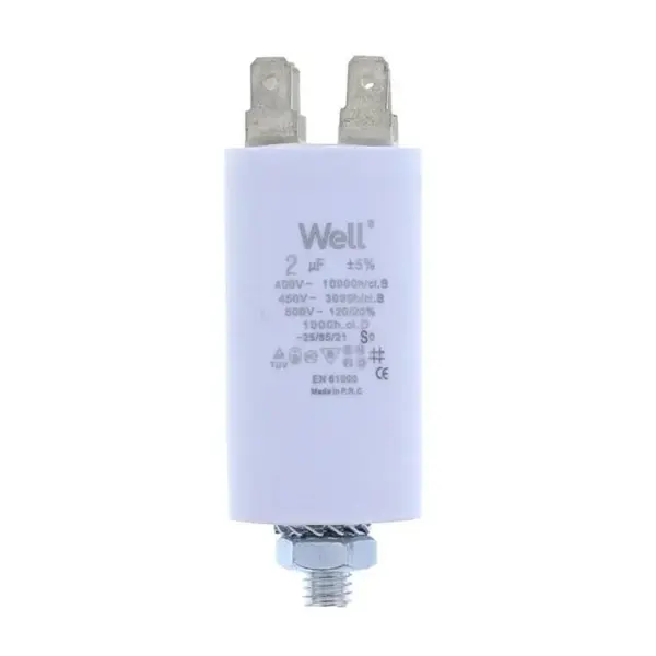 Condensator pornire motor 400V 2uF cu pin, Well