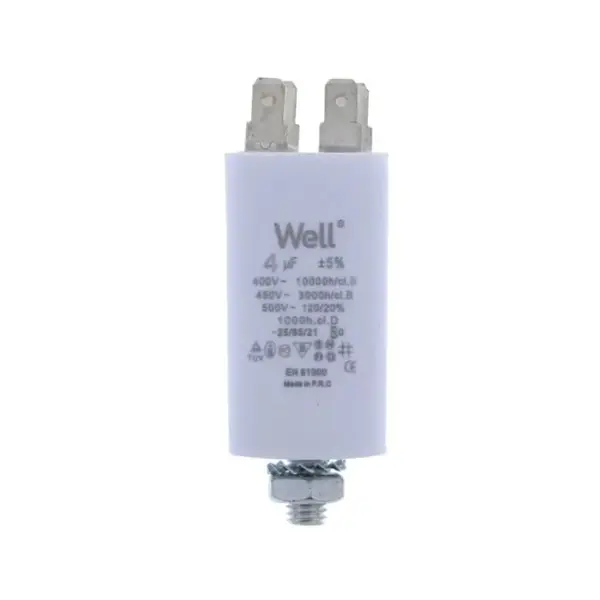 Condensator pornire motor 400V 7uF cu pin, Well