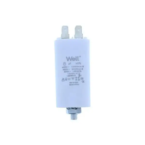 Condensator pornire motor 400V 8uF cu pin, Well