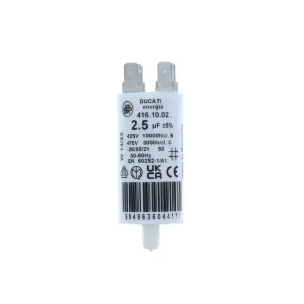 Condensator pornire motor 425V 2.5uF cu pin, Ducati Energia 416100264