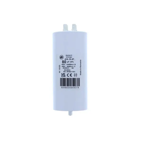 Condensator pornire motor 425V 80uF cu pin, Ducati Energia