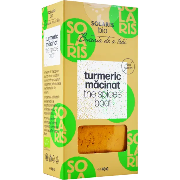 Condiment Turmeric Macinat Ecologic/Bio 40g