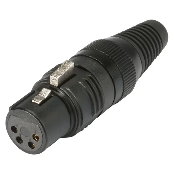 Conector de lipit XLR 4 pini mama, Hicon HI-X4CF-G