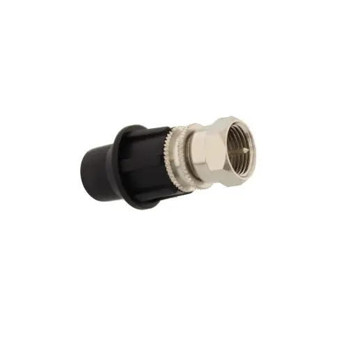 Conector F prin compresie, 75 Ohm, alama nichelata, CAP SYSTEM
