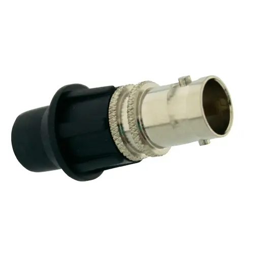 Conector mamă BNC prin compresie, 75 Ohm, alamă nichelată, CAP SYSTEM