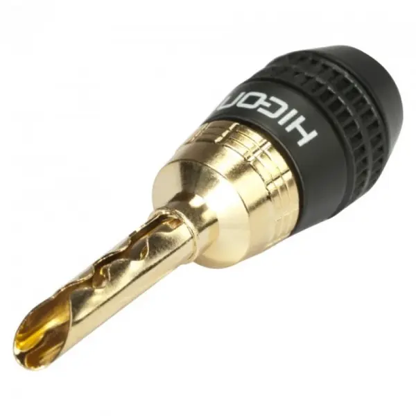 Conector metalic banana, HICON HI-BM05-WHT