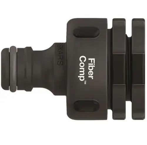 Conector pentru robinet Fiskars FiberComp MULTI, filet interior 1/2inch, 3/4inch, 1inch (Negru)