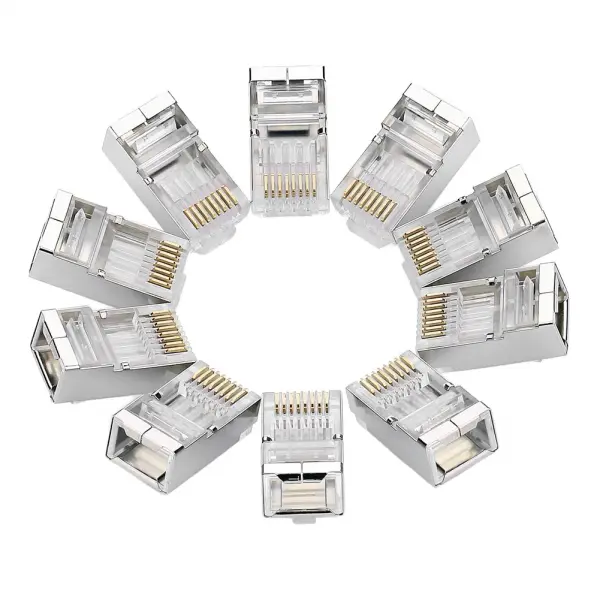 Conector Retea UGREEN NW111, RJ45, Cat6, Set 10 bucati