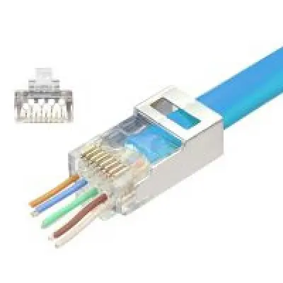 Conector RJ45 pass through FTP cat6A EZ13RJ45S