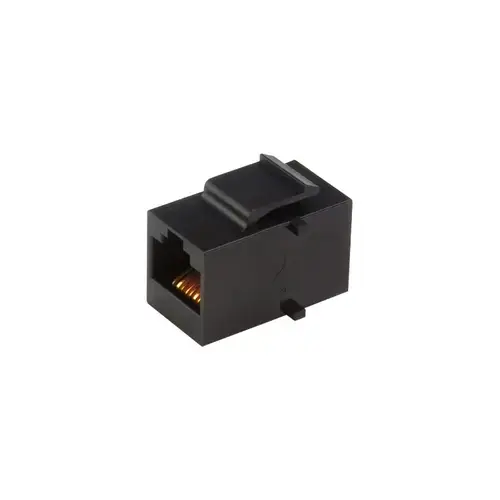 Conector RJ45-RJ45 pentru panou, ALANTEC, Negru