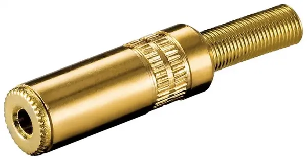 Conector stereo jack 3.5mm mama auriu, CJACK3FG