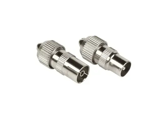 Conectori antena Coaxial Stecker - Priza HAMA 205211, metal, 2 bucati