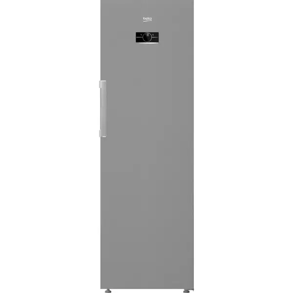 Congelator Beko B5RFNE314XB, 282 l, NoFrost, SafetyGlass, Compresor ProSmart Inverter, Compartiment MaxStore, Usa reversibila, H 186.5 cm, Argintiu, Clasa E