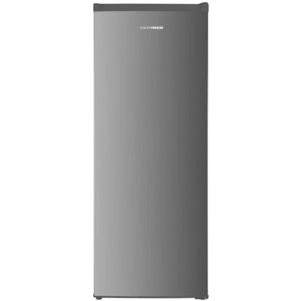 Congelator Heinner HFF-HM168XE++, 168 l, Control electronic, Afisaj cu indicatoare LED, 5 compartimente, Usa reversibila, Clasa E, H 142.6 cm, Argintiu