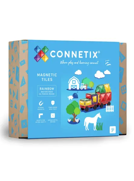 Connetix Rainbow Motion Pack 24 Pieces (ct-r-00024-mo)