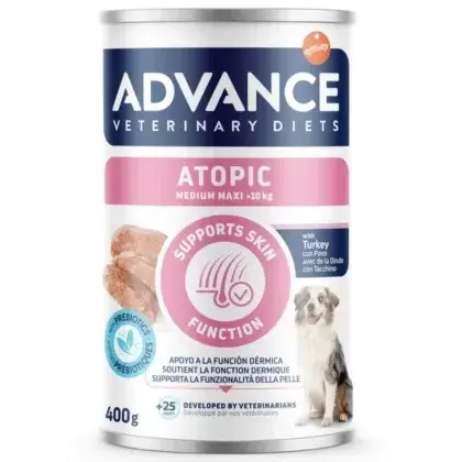 Conserva dietetica pentru caini Advance Atopic Medium Maxi cu curcan 400 gr