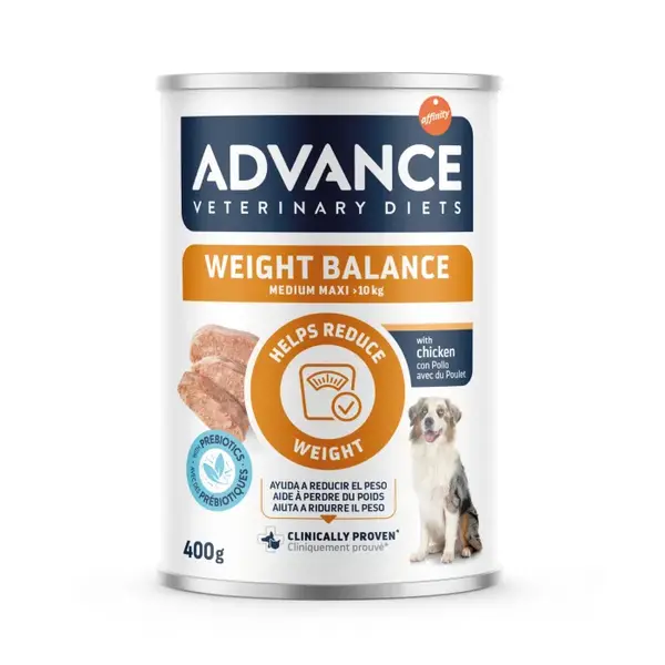 Conserva dietetica pentru caini Advance Weight Balance Wet cu pui 400 gr