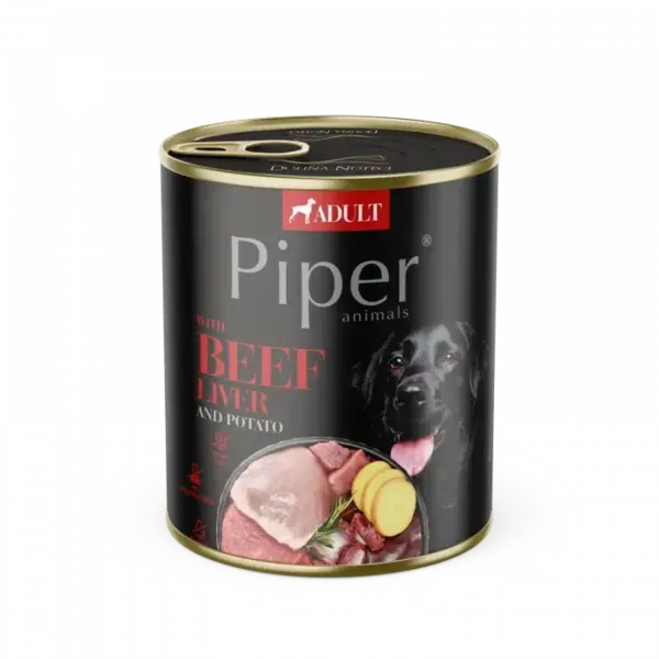 Conserva pentru caini Piper Adult cu ficat de vita cartof 800 gr