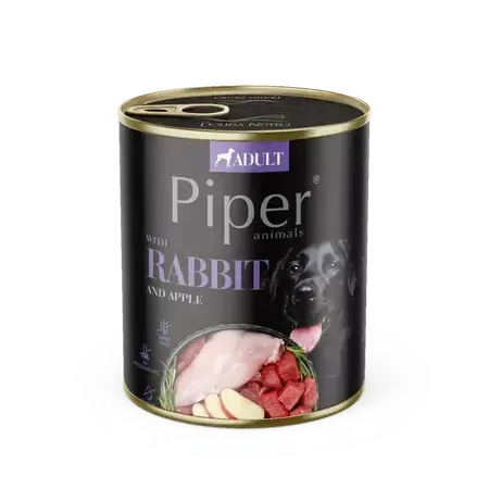 Conserva pentru caini Piper Adult cu iepure mar 800 gr