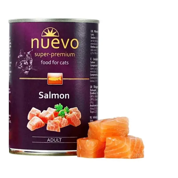 Conserva pentru pisici Nuevo cu somon 400 gr