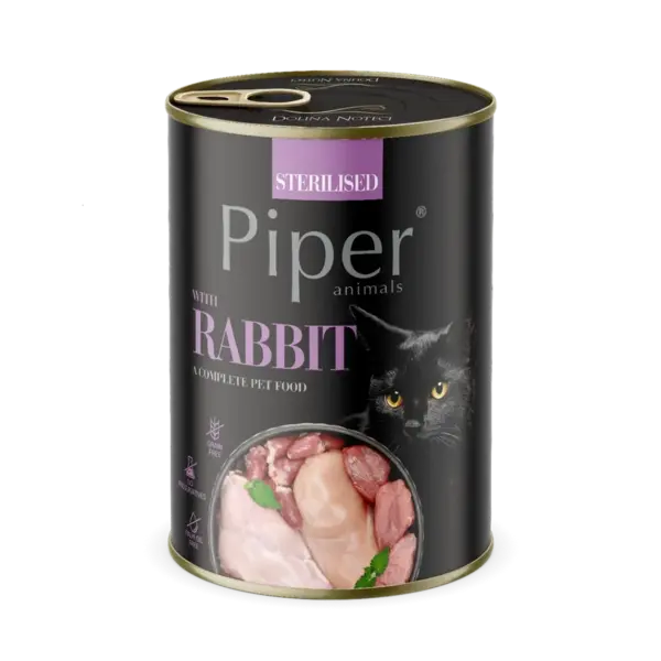 Conserva pentru pisici Piper Adult Sterilised cu iepure 400 gr