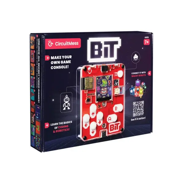 Consola BIT STEM cu 3 jocuri - Kit Robotica DYI cu codare