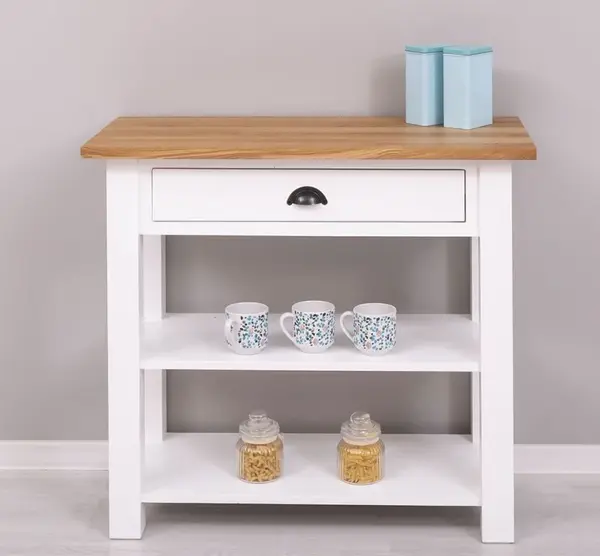 Consola cu 1 sertar, blat stejar cu finisaj Dublu color