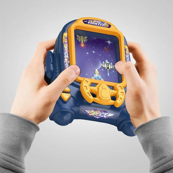 Consola de jocuri arcade cu 18 niveluri – Aventura spatiala, jucarie educativa pentru copii