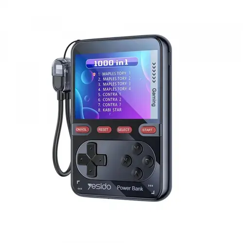 Consola de Jocuri Portabila cu Baterie Externa Yesido YP87, Ecran IPS 2.8inch, 10000 mAh, Jocuri Retro preincarcate (Negru)