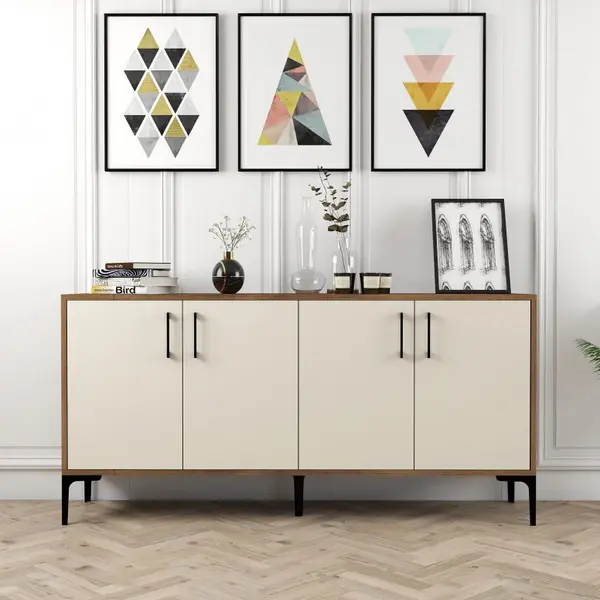 Consola Kiev 160 - Walnut, Cream