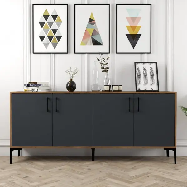 Consola Kiev Walnut-Antracit