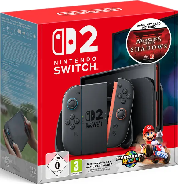 Consolă Nintendo Switch 2 Mario Kart World + Assassin's Creed Shadows Bundle