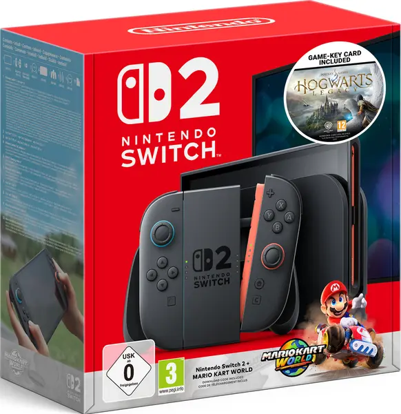 Consolă Nintendo Switch 2 Mario Kart World + Hogwarts Legacy Bundle