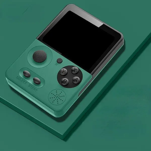 Consola portabila retro T3, 500 jocuri, ecran 3 inch, verde, 13.5x9.5x5cm