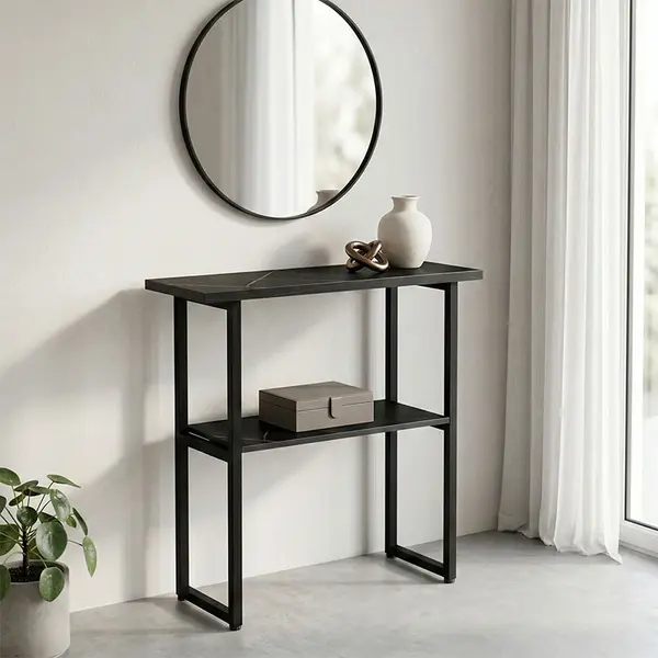 Consola, Solain, Negru, 29x79x85 cm