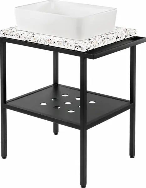 Consola sustinere cu blat stejar si lavoar inclus, 600x500x140 mm, Deante, Hiacynt