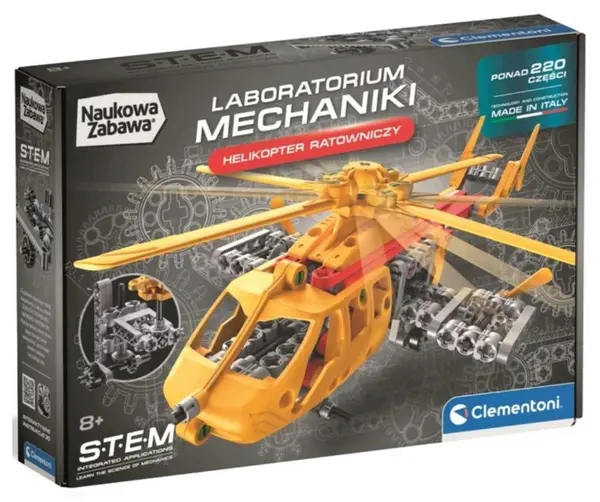 Constructor Clementoni Mechanics Laboratory - Elicopter de salvare, 220 piese