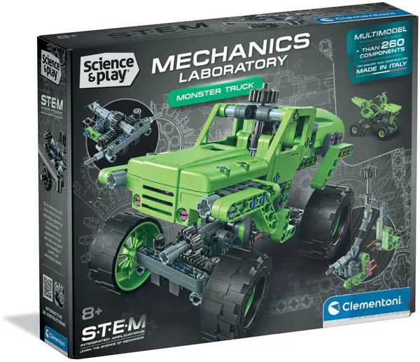 Constructor Clementoni Mechanics Laboratory - Monster Truck, 260 piese