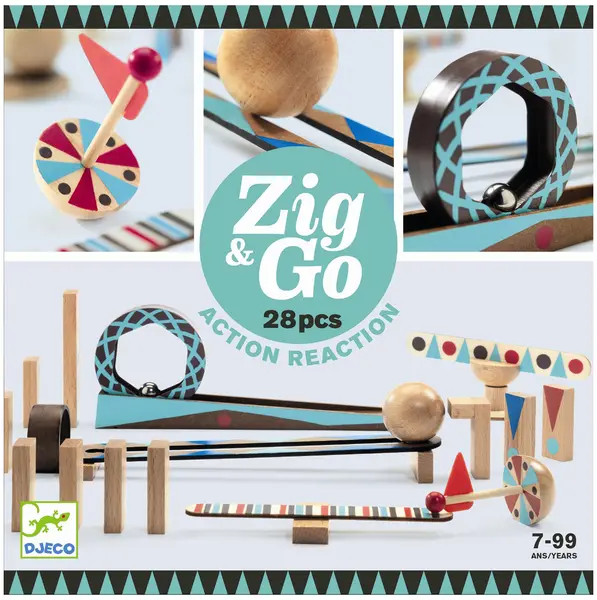 Constructor Djeco Zig & Go - 28 piese