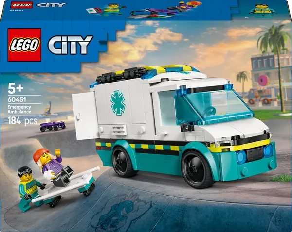 Constructor LEGO City - Ambulanță de urgență (60451)