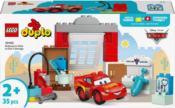 Constructor LEGO Duplo - Vizita lui McQueen la garajul lui Doc (10456)