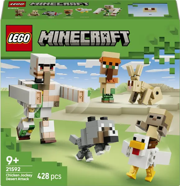 Constructor LEGO Minecraft - Atacul în deșert al jocheului de pui (21592)