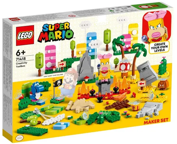 Constructor LEGO Super Mario - Cutie cu instrumente de creație (71418)