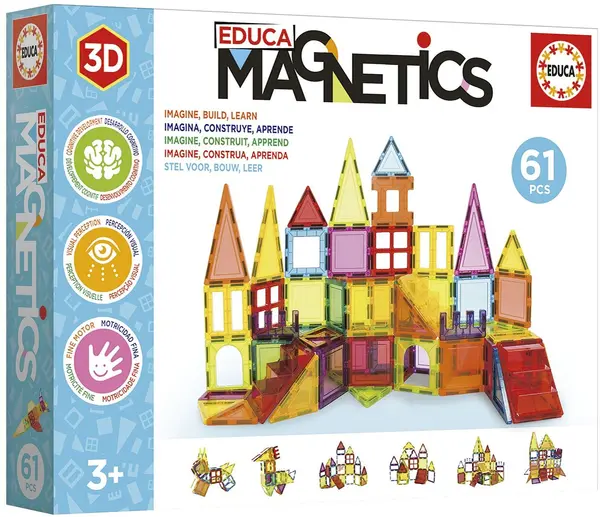 Constructor magnetic Educa - 61 piese