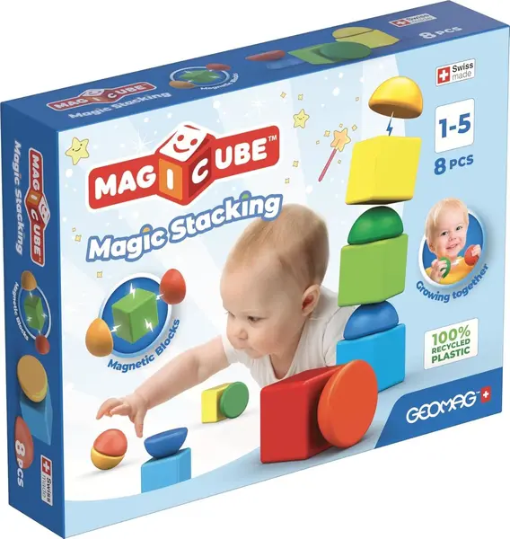 Constructor magnetic Geomag - Cub magic, 8 piese